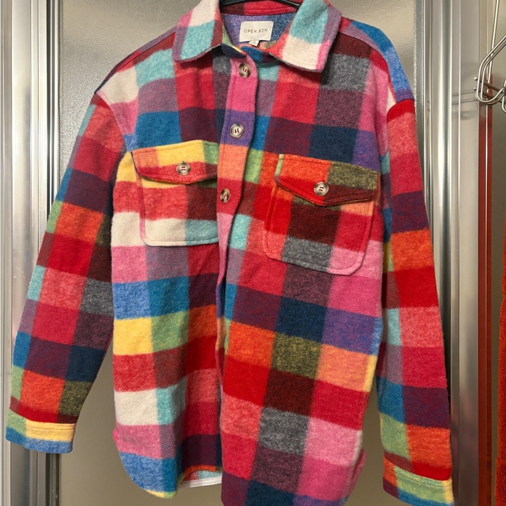 Open Szn Multicolor Plaid Jacket